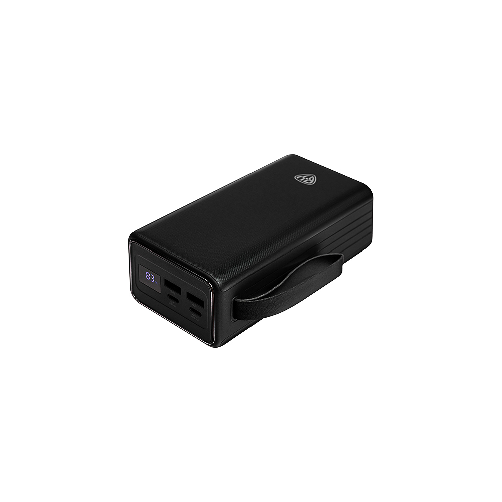 Аккумулятор мобильный BY 40000мАч, 2xUSB-A, 2xUSB-C, 20W, 3A, цифровой индикатор, пластик, чёрный, арт.№ 031-163