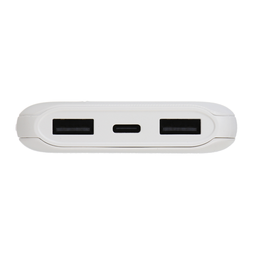 Аккумулятор мобильный BY 10000мАч, 2xUSB-A, 1xUSB-C, 1xMicro-USB, ребристый, 10W, белый, арт.№ 031-165