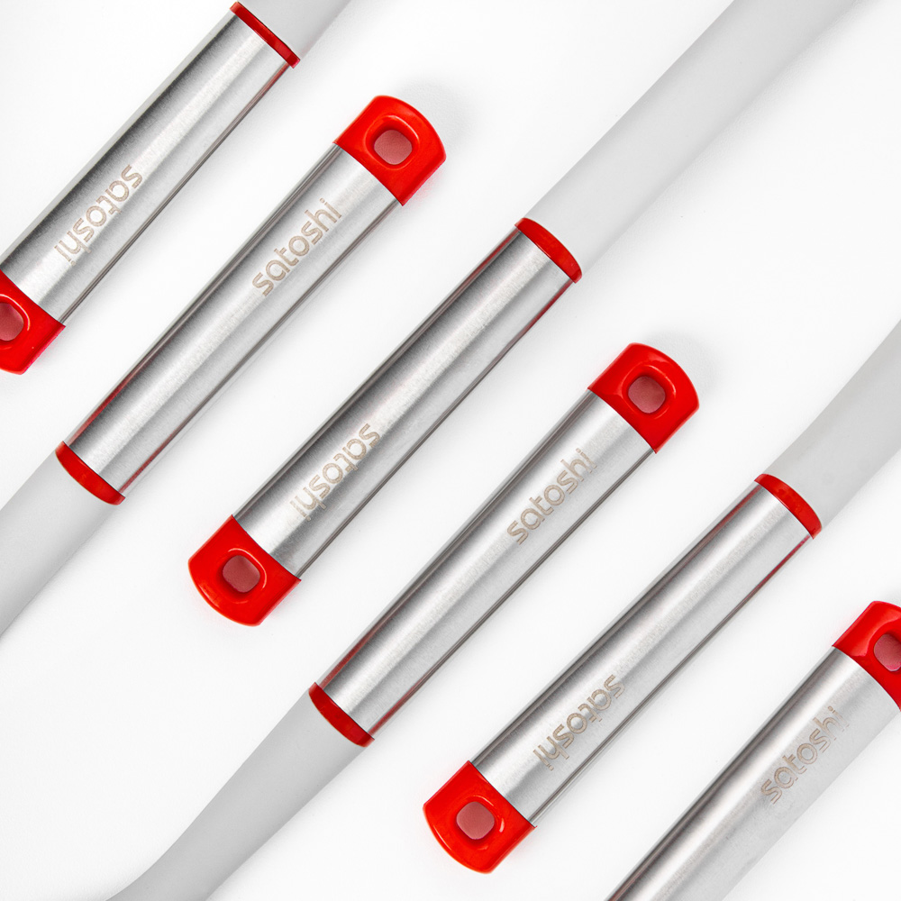 SATOSHI Премьер Набор кух. принадлежностей,7пр: щипцы,лопатка-2шт,молоток,половник,толкушка,шумовка, арт.№ 881-001