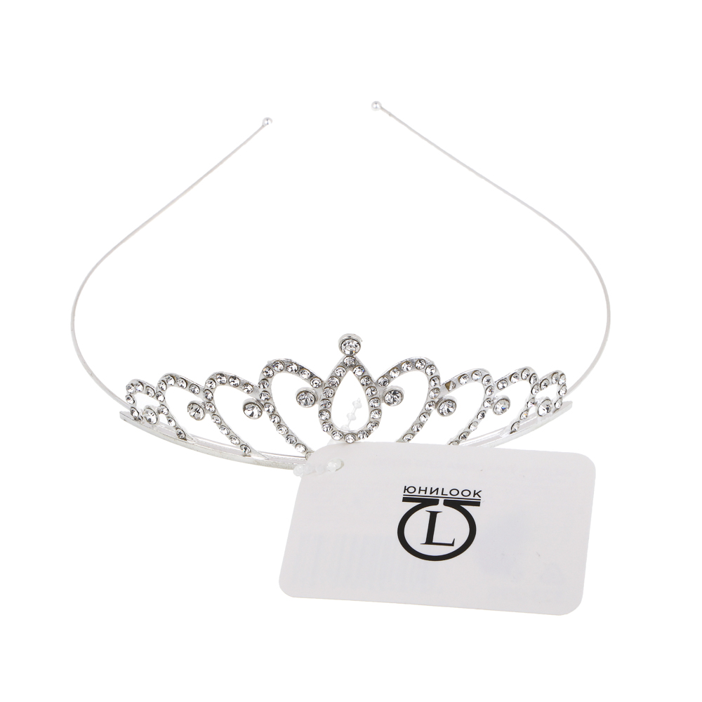 Ободок диадема для волос, тм ЮНИLOOK, 12,5, сплав, 6 дизайнов, #23, арт.№ 323-296