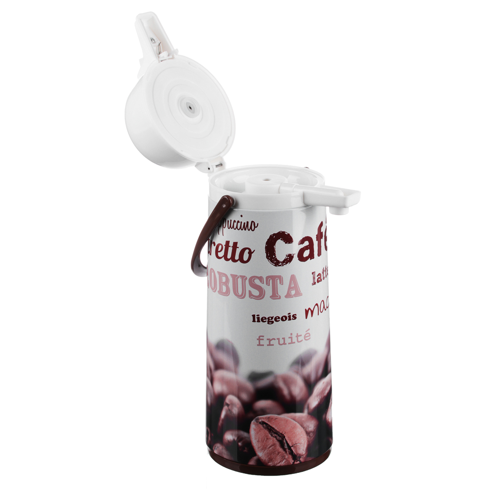 VETTA Термос с пневмонасосом, стеклянная колба, 1,9 л., 4 дизайна, арт.№ 841-727