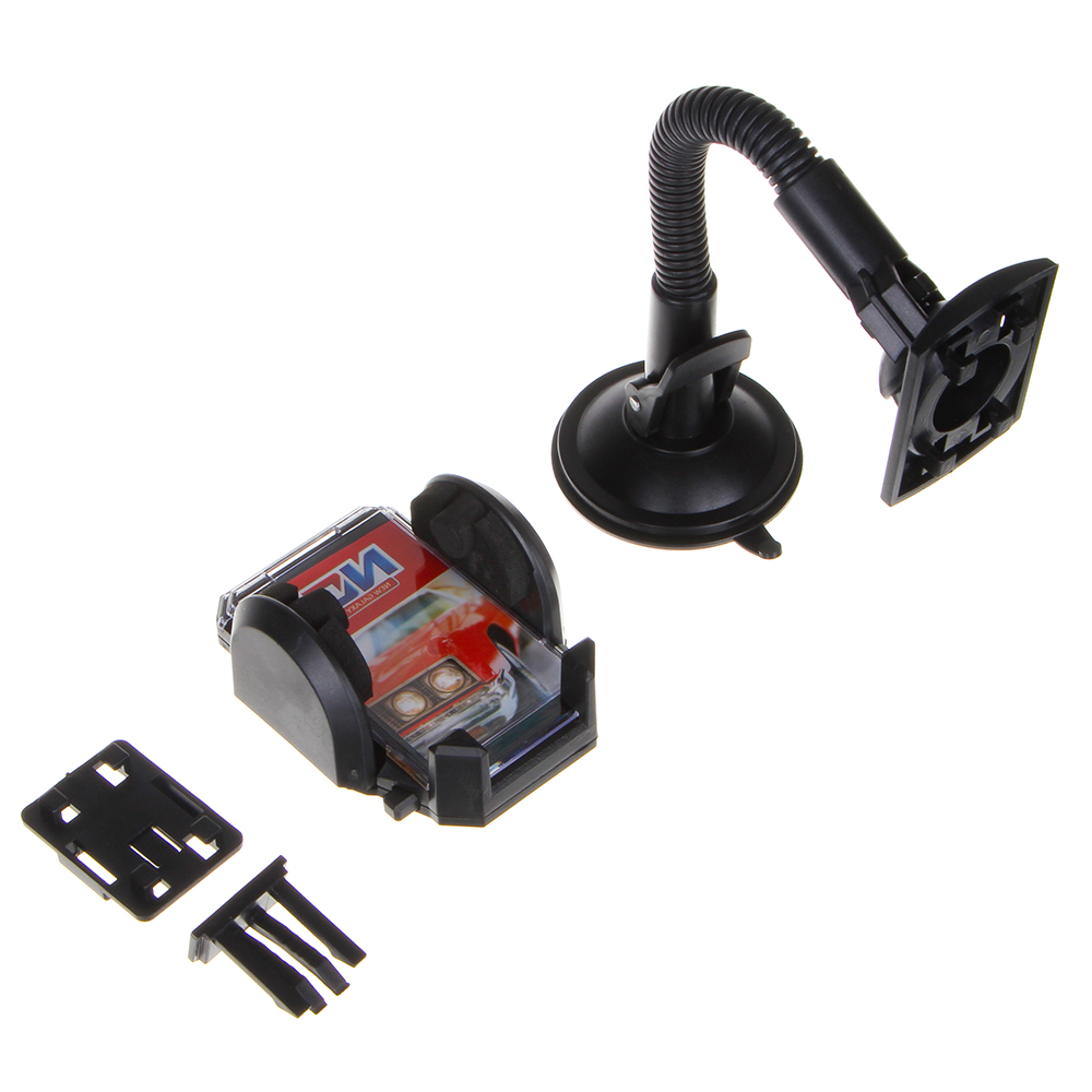 ЕРМАК Держатель телефона, GPS, КПК на присоске, раздвижной, 50-115мм, на гибкой ножке, пластик, арт.№ 733-029