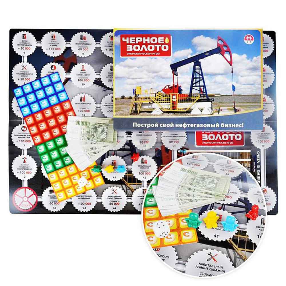 Настольная экономическая игра "Черное золото" 28х19х3,5 см, арт. 3001, арт.№ 538-145