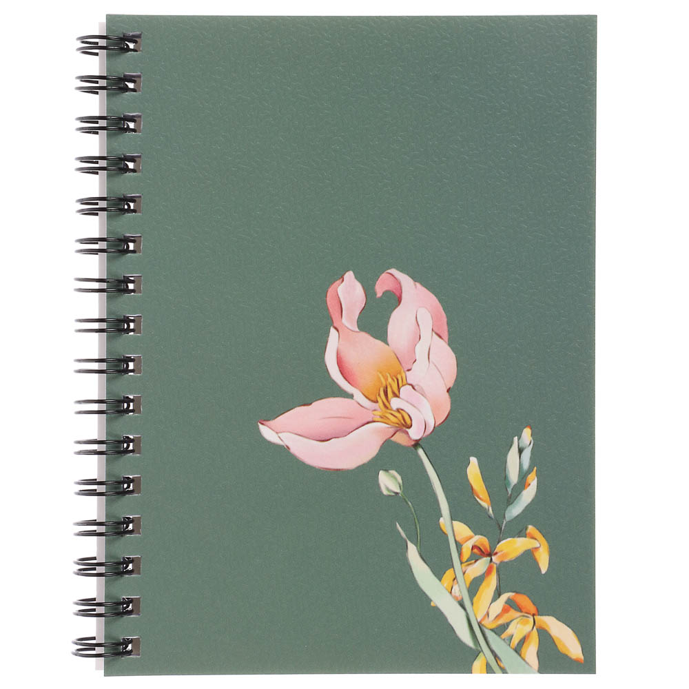 Блокнот "Botanica", 105х140 мм, 80л, клетка, мягкий переплет, спираль, в ассортим., арт.№ 540-021