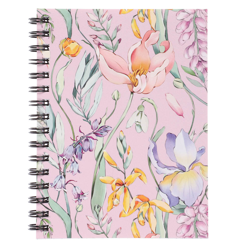 Блокнот "Botanica", 105х140 мм, 80л, клетка, мягкий переплет, спираль, в ассортим., арт.№ 540-021