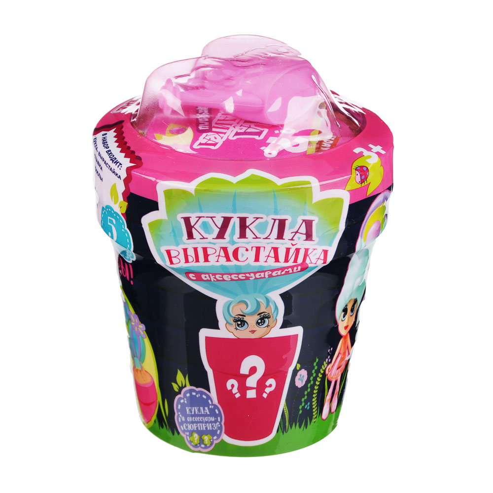 ИГРОЛЕНД Кукла "Вырастайка" с аксесс, 14см, 5 пр., PP, ПВХ, вспененный полимер, 9х11х9см, 6 дизайнов, арт.№ 274-165