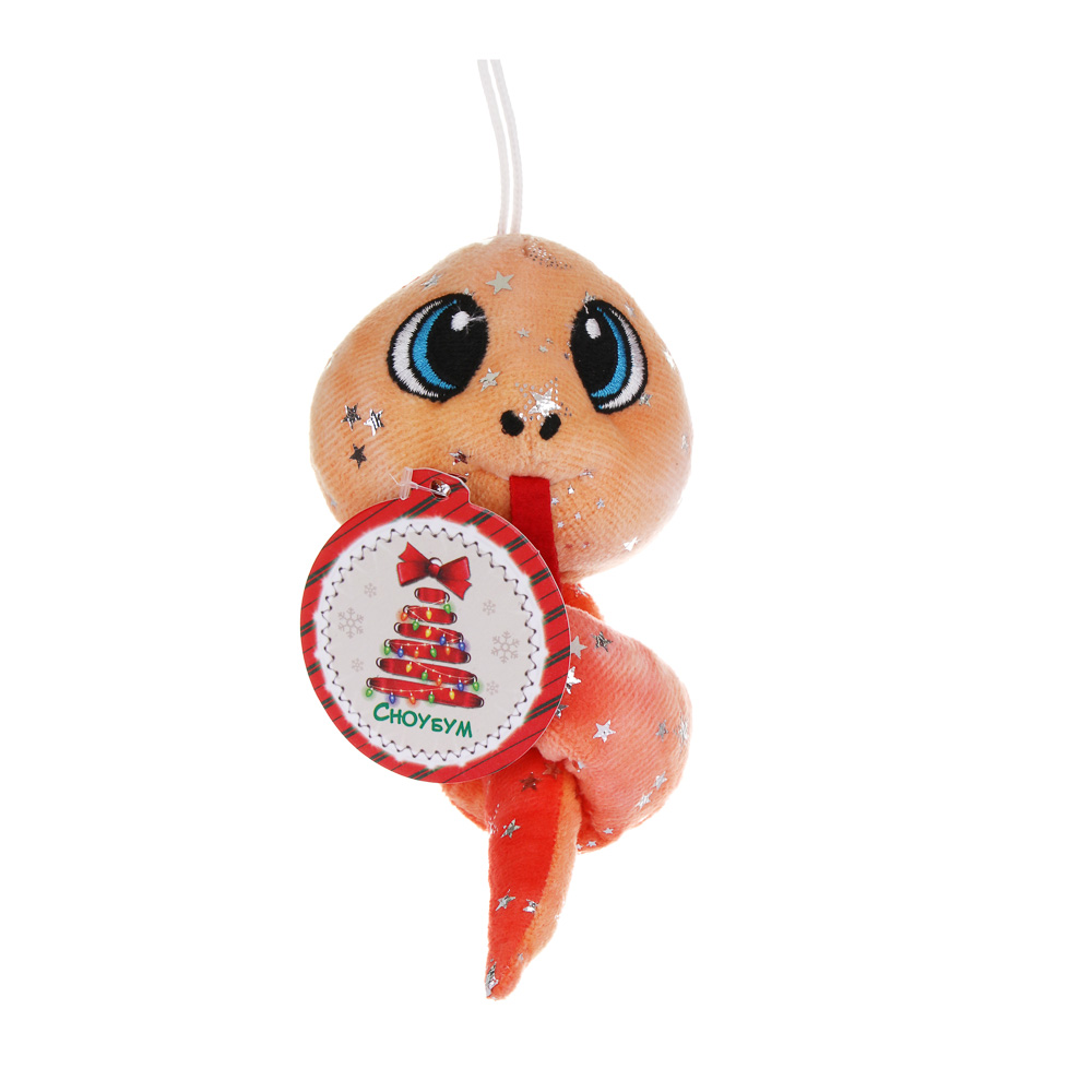 СНОУ БУМ Сувенир мягкий змейка, полиэстер, 38см, 4 цвета, арт.№ 394-528