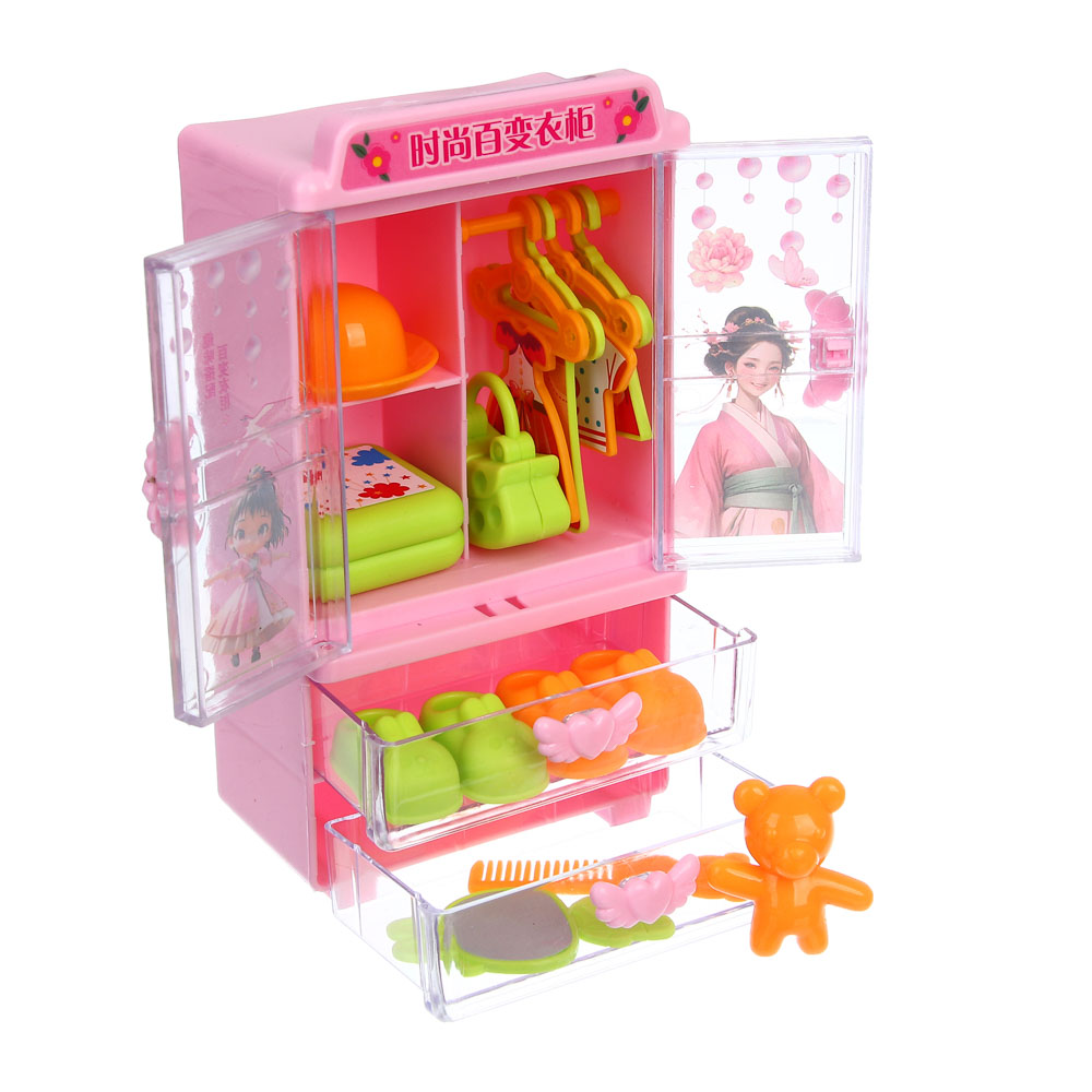 Мебель для кукол с гардеробом, PP, ABS, тм ИГРОЛЕНД, арт.№ 278-143