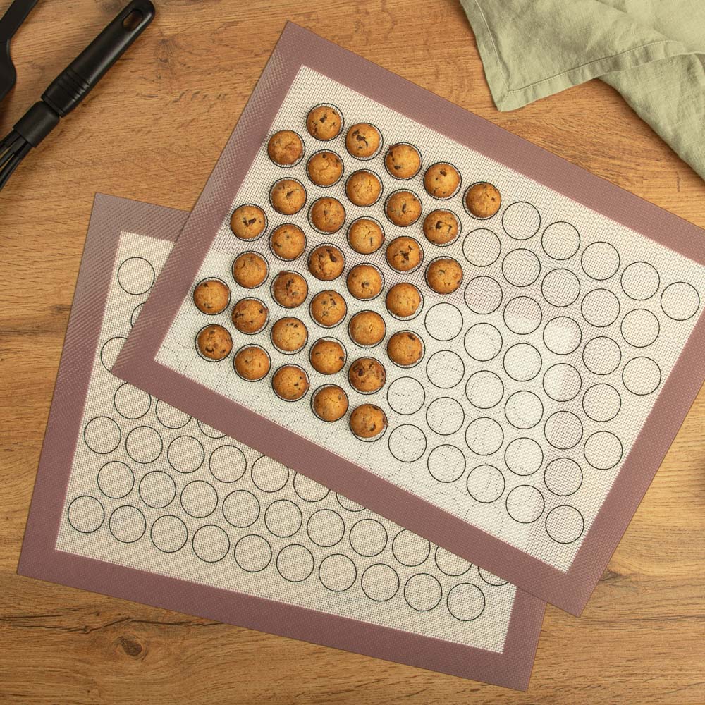 SATOSHI Коврик для теста, 40x30см "Макарун", силикон, арт.№ 856-159