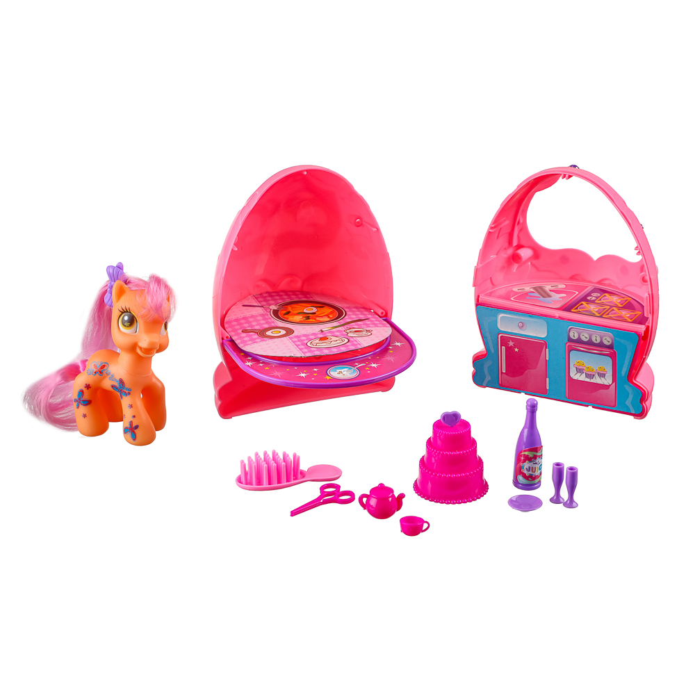 ABtoys Фигурка Пони в домике-яйце с аксессуарами, 12х11х16 см, арт.№ 258-003