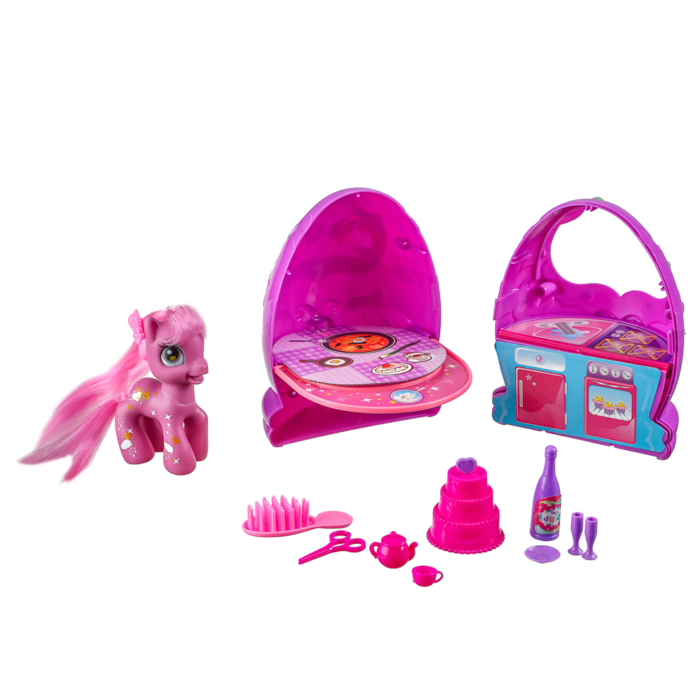 ABtoys Фигурка Пони в домике-яйце с аксессуарами, 12х11х16 см, арт.№ 258-003