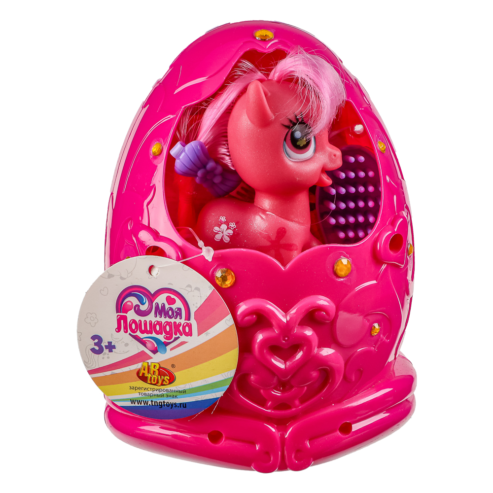 ABtoys Фигурка Пони в домике-яйце с аксессуарами, 12х11х16 см, арт.№ 258-003