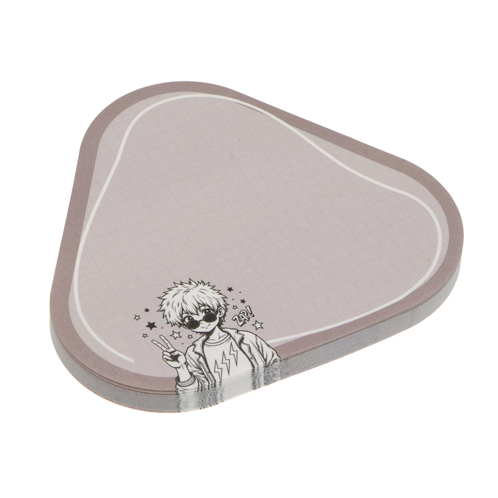 Набор клейкой бумаги для заметок, 2 блока по 50л, 80г, фигур. листы "Аниме", уп. 11х24см, арт.№ 557-124