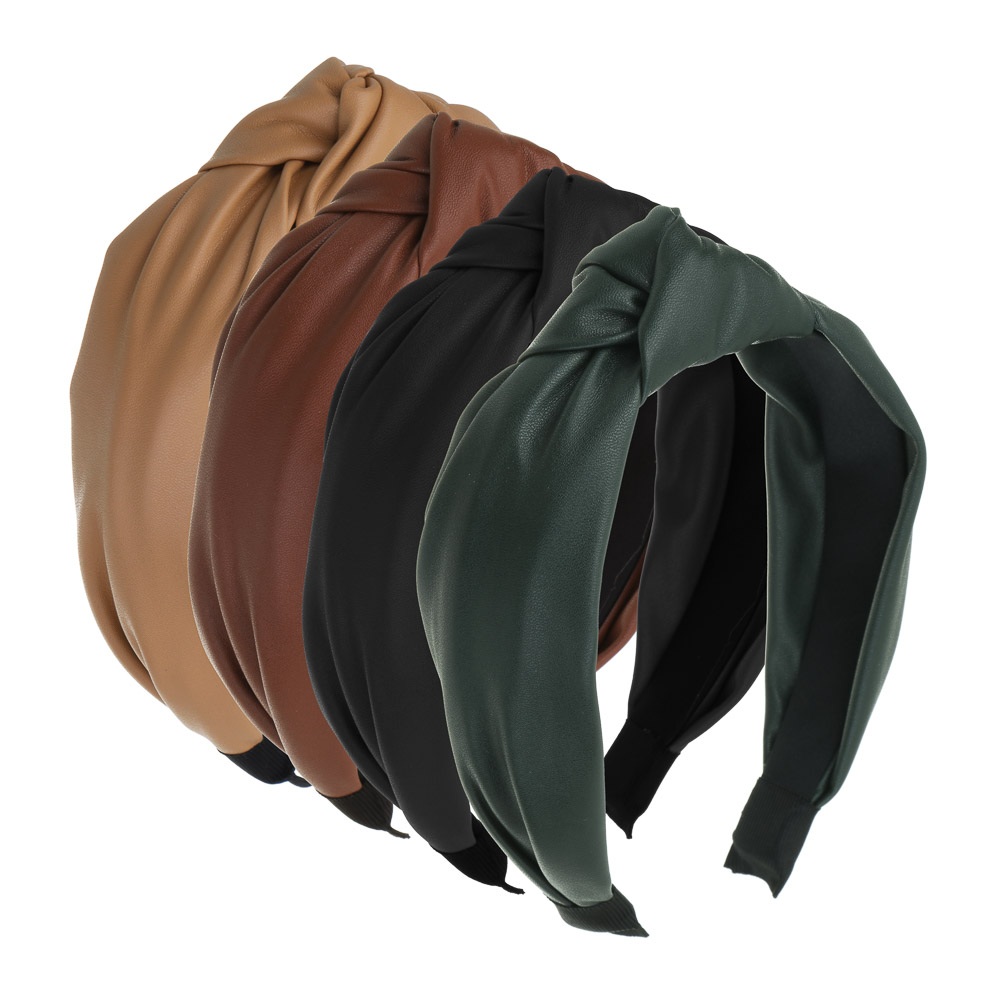 Ободок для волос ЮНИLOOK, 3см, PU, ABS, 3-4 цвета, ACS-66, арт.№ 323-012