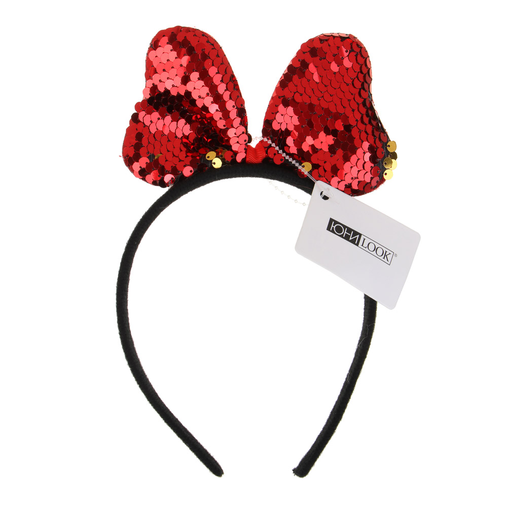 ЮНИLOOK Ободок для волос с ушками, 1-1,5см, полистирол, полиэстер, 2 дизайна, ACS-69, арт.№ 323-015