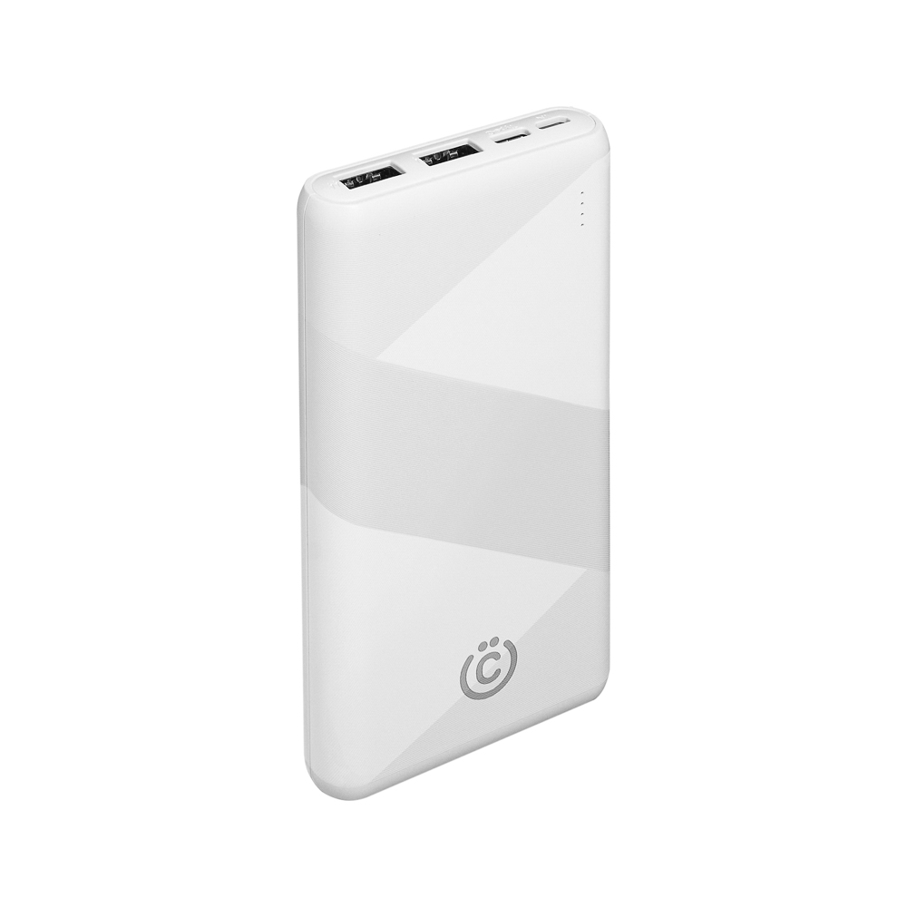 Аккумулятор мобильный ВСЁГАЗИН 10000мАч, 2А, 2хUSB-A, 1xType-C, 1xMicro-USB, белый, арт.№ 031-081