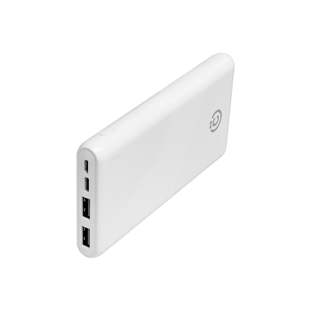 Аккумулятор мобильный ВСЁГАЗИН 10000мАч, 2А, 2хUSB-A, 1xType-C, 1xMicro-USB, белый, арт.№ 031-081