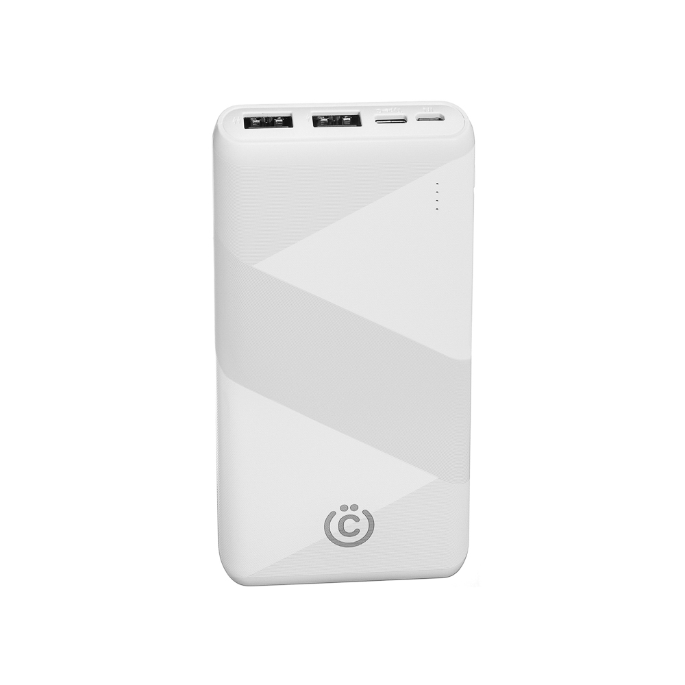 Аккумулятор мобильный ВСЁГАЗИН 10000мАч, 2А, 2хUSB-A, 1xType-C, 1xMicro-USB, белый, арт.№ 031-081