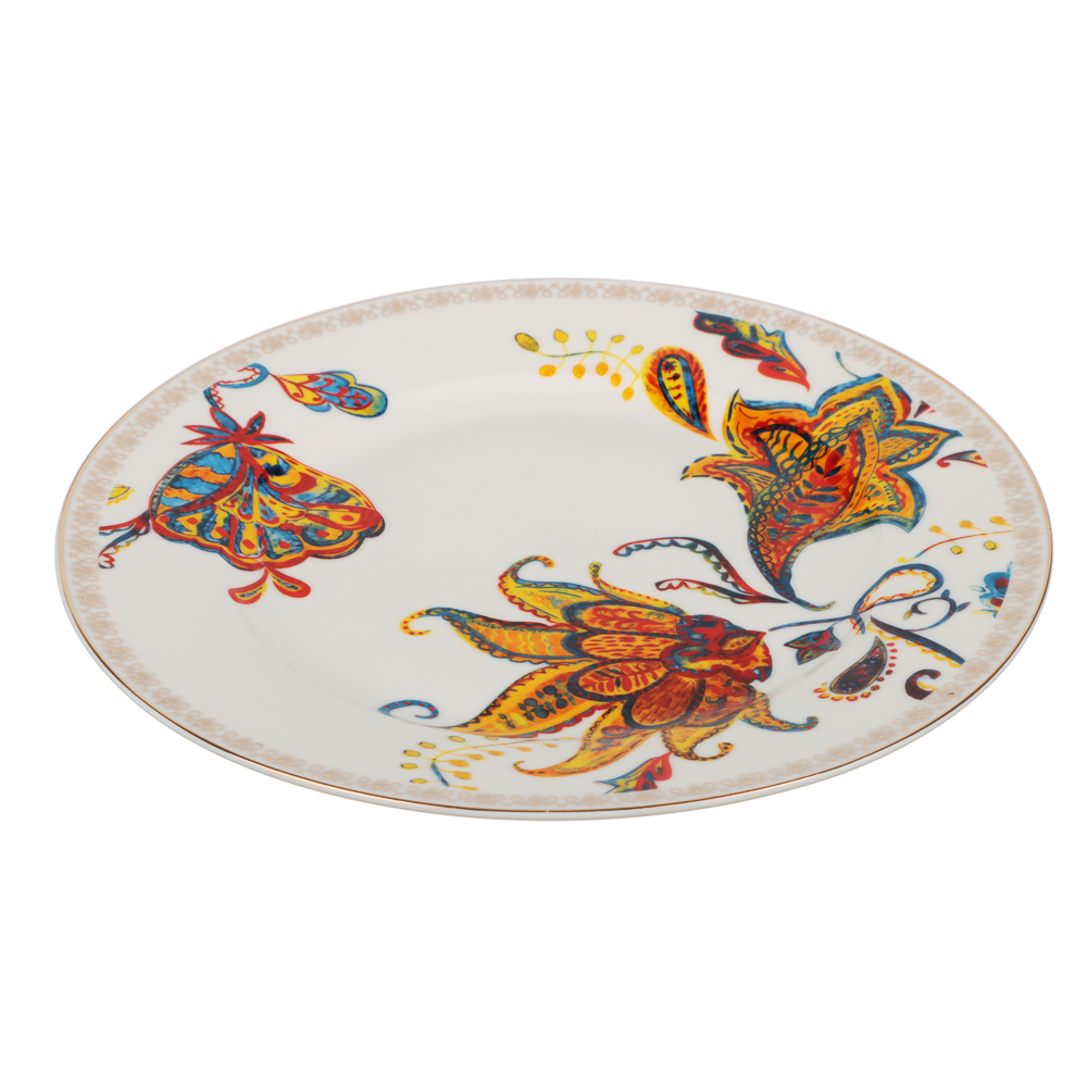 BY COLLECTION Флёр Тарелка десертная, 20,5см, костяной фарфор, арт.№ 802-155