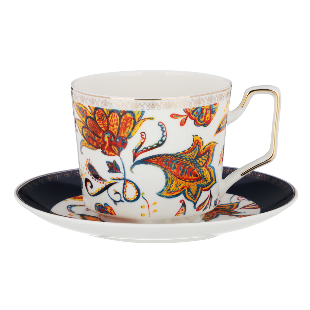 BY COLLECTION Флёр Набор чайный 2 пр., 310мл, 15см, костяной фарфор, арт.№ 802-182