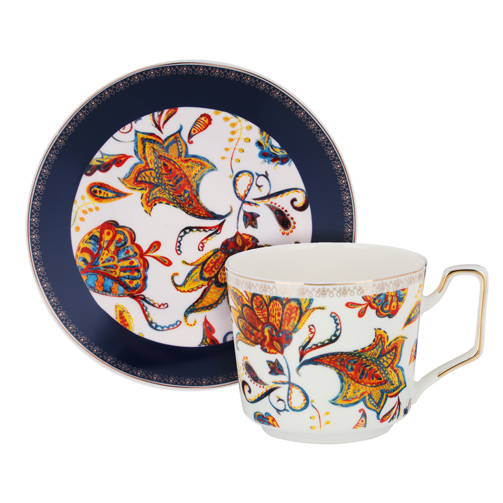 BY COLLECTION Флёр Набор чайный 2 пр., 310мл, 15см, костяной фарфор, арт.№ 802-182