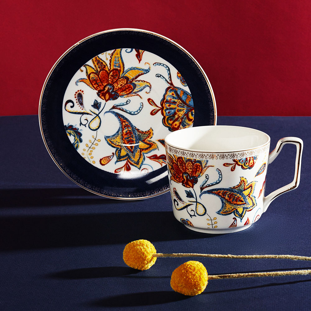 BY COLLECTION Флёр Набор чайный 2 пр., 310мл, 15см, костяной фарфор, арт.№ 802-182