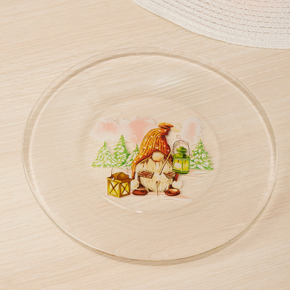 ОСЗ Гном Тарелка десертная 19,6см, стекло, арт.№ 877-702