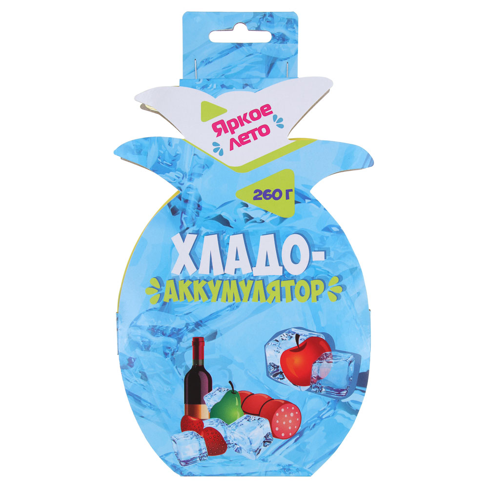 ЯРКОЕ ЛЕТО Хладоаккумулятор, 260 грамм, 19х12,5 см, пластик, арт.№ 118-009