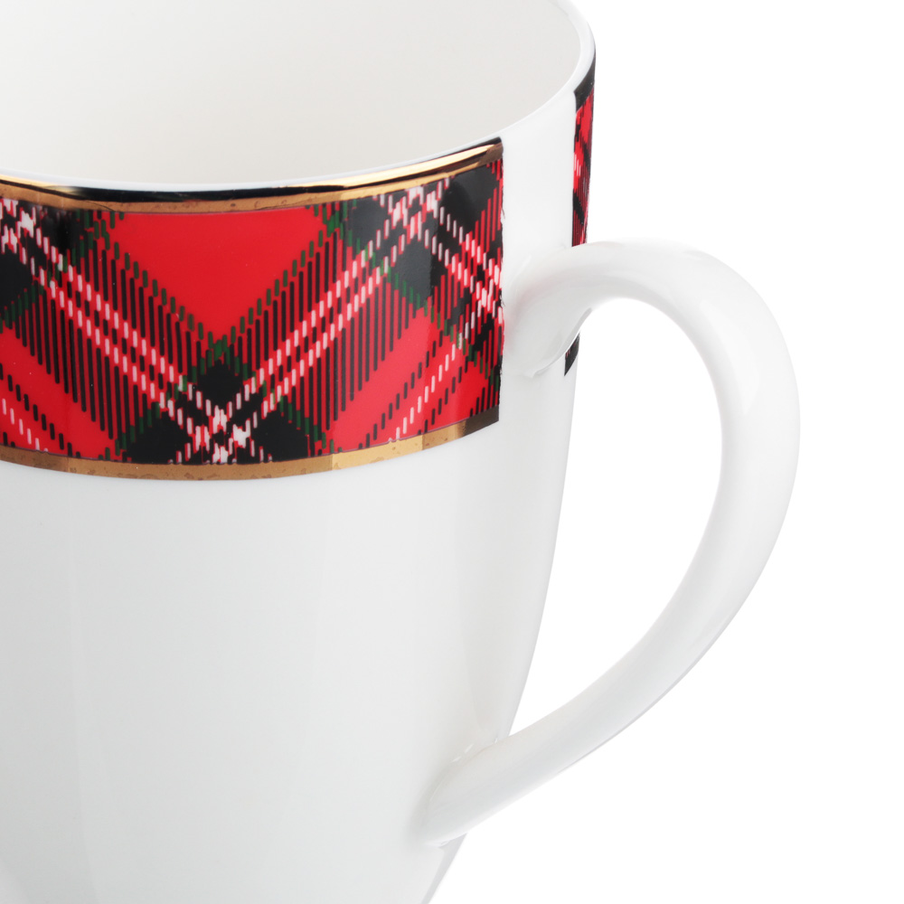 MILLIMI Шотландка Кружка 400мл, костяной фарфор, арт.№ 820-166