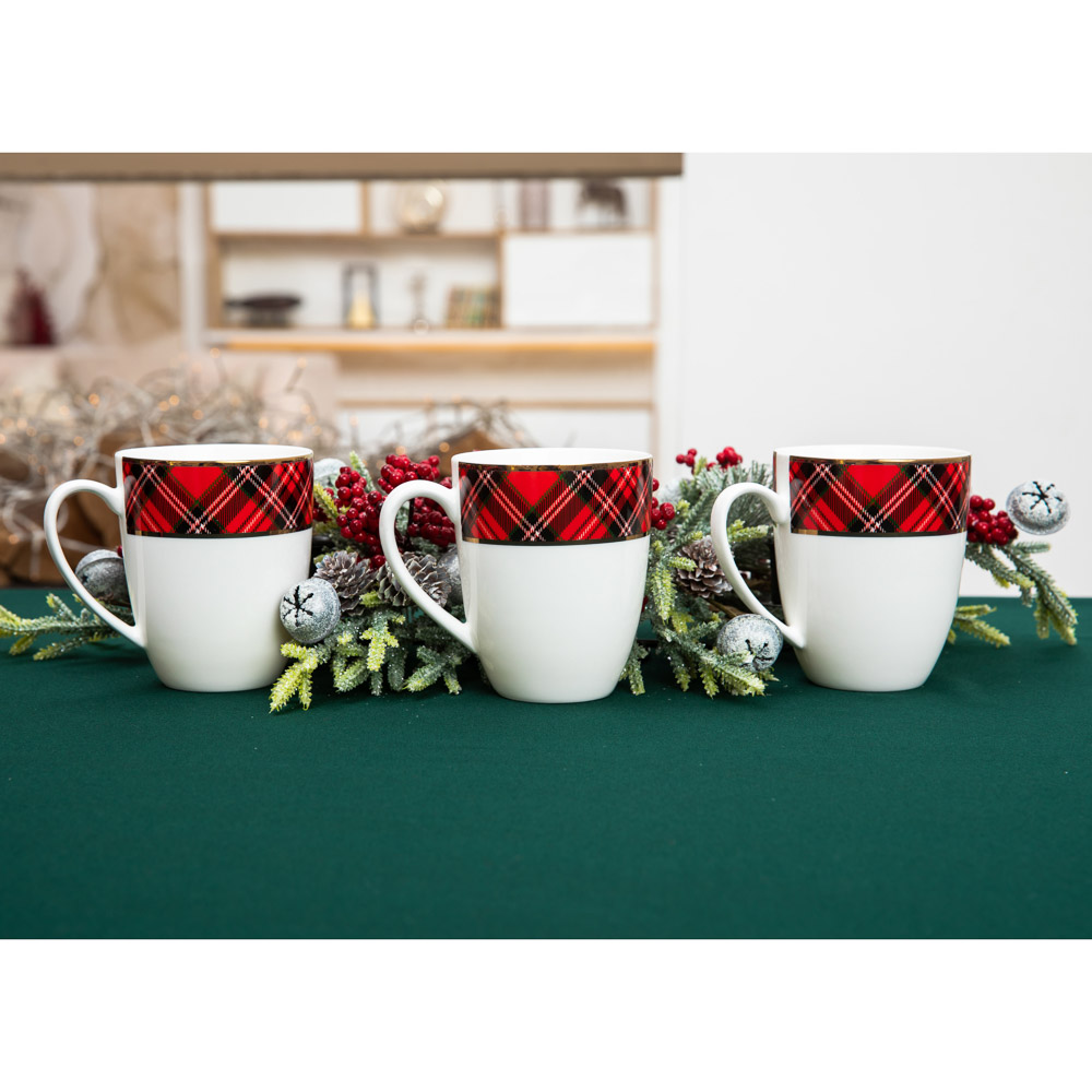 MILLIMI Шотландка Кружка 400мл, костяной фарфор, арт.№ 820-166