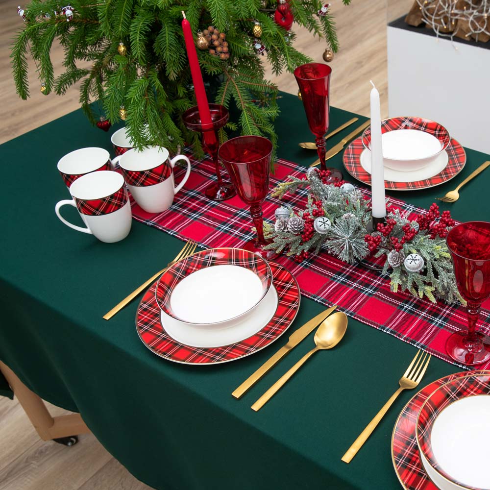 MILLIMI Шотландка Кружка 400мл, костяной фарфор, арт.№ 820-166