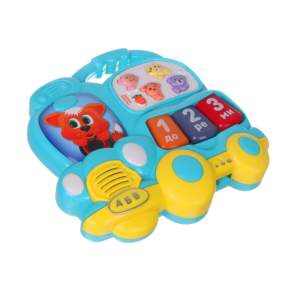 ИГРОЛЕНД Бизиборд обучающий "Автобус-пианино", свет, звук, 2АА, ABS, 15х3,1х15см, 2 цвета, арт.№ 272-730