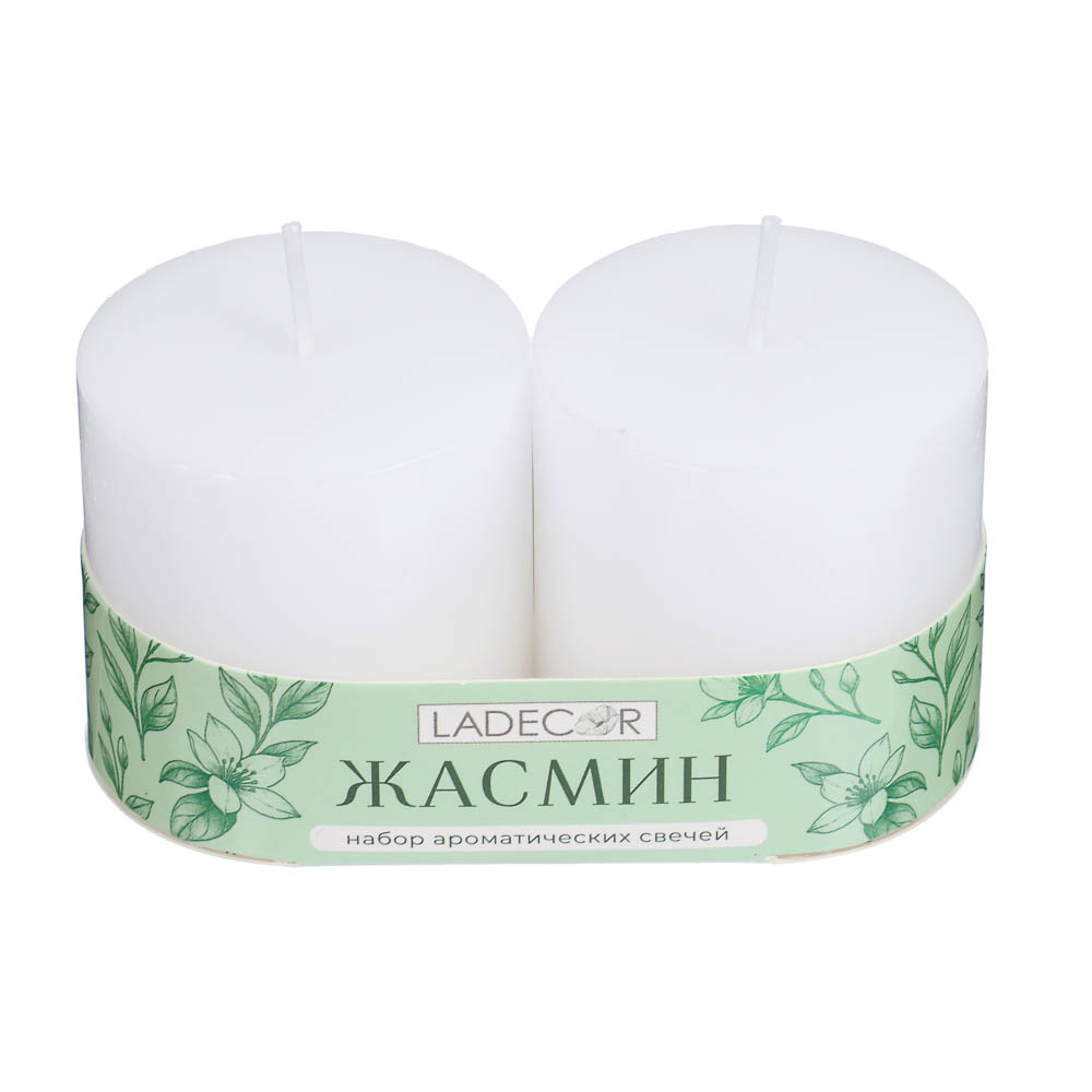 LADECOR Набор свечей, 2 шт, 5x5 см, парафин, 6 цветов, арт.№ 508-849