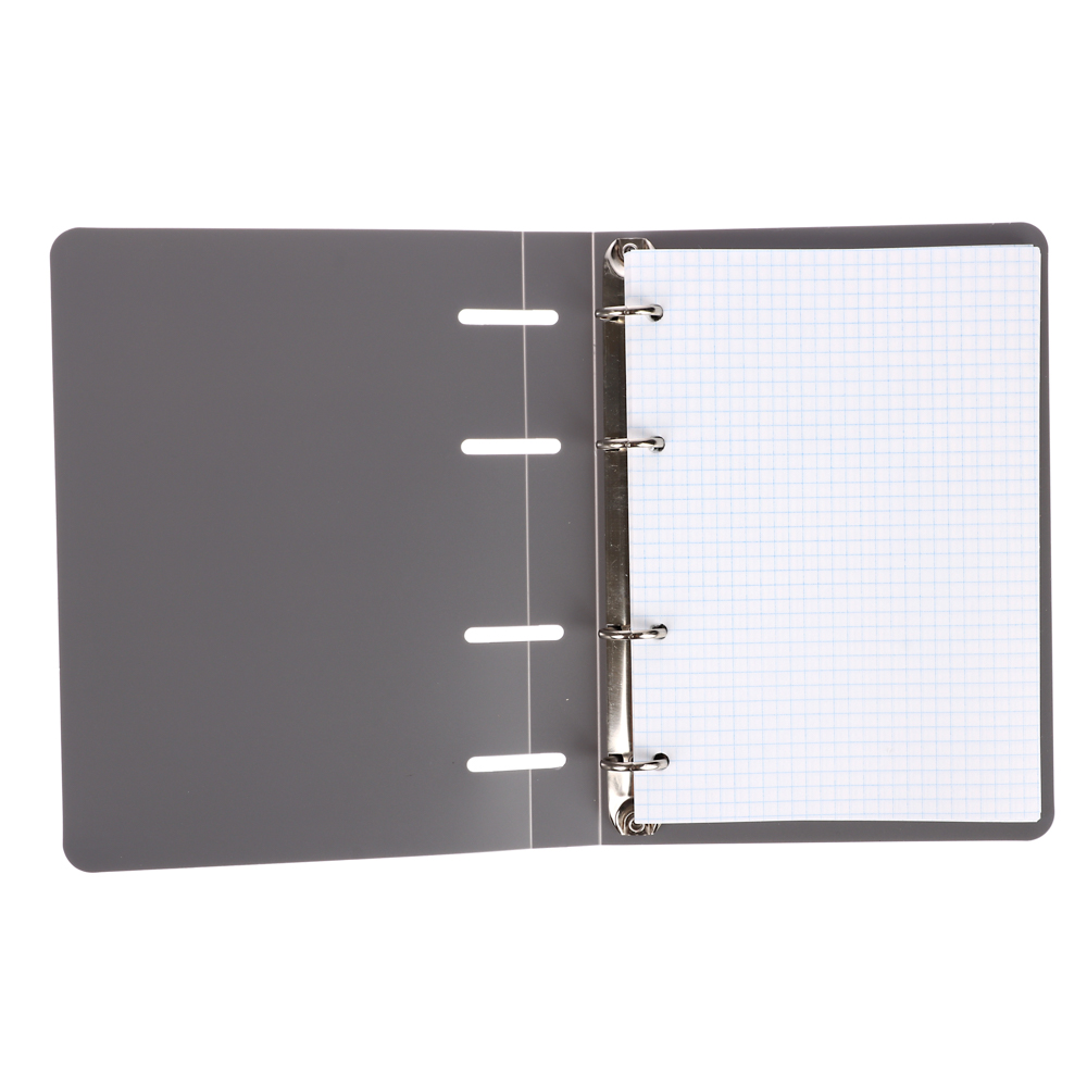 Тетрадь на кольцах А5, 80 л., клетка, обложка пластик, белый блок, арт.№ 578-171