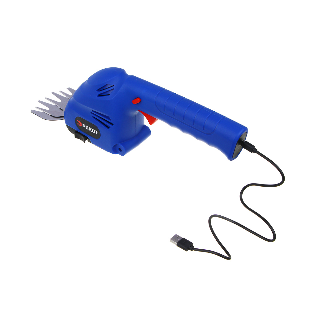 РОКОТ Кусторез с встроенным аккум., 7.4 v, 1350 об/мин,  з/у type-c, 2 см.лез 80х50 и 70х150мм, арт.№ 691-081