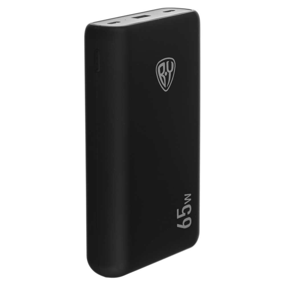 BY Аккумулятор мобильный, 18000мАч, USB+2xType-C, Быстрая зарядка QC3.0+PD, 5А, 65W,прорез.корпус, арт.№ 031-017