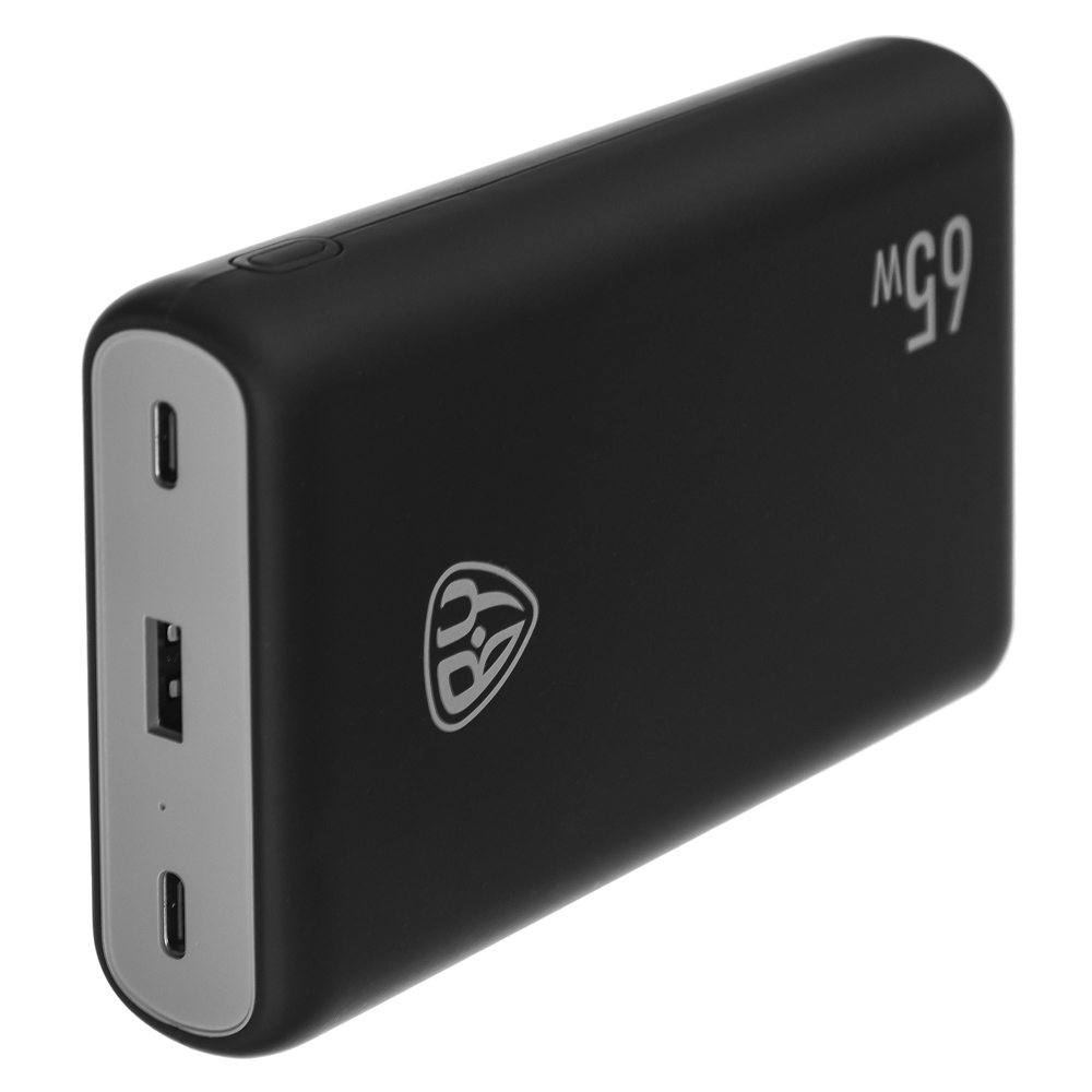 BY Аккумулятор мобильный, 18000мАч, USB+2xType-C, Быстрая зарядка QC3.0+PD, 5А, 65W,прорез.корпус, арт.№ 031-017