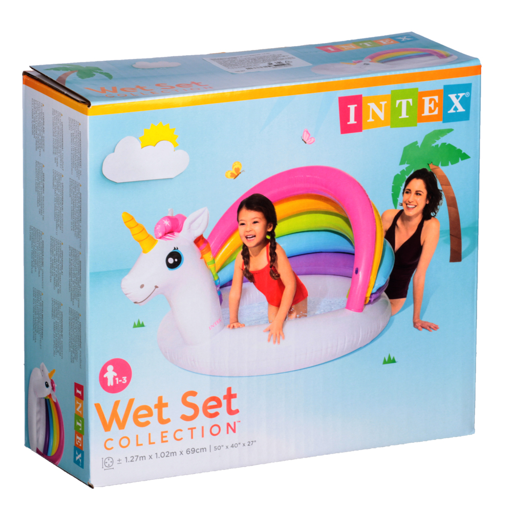 INTEX Бассейн надувной детский Единорог, 1-3 лет, 12х102х69см, 57113NP, арт.№ 109-257
