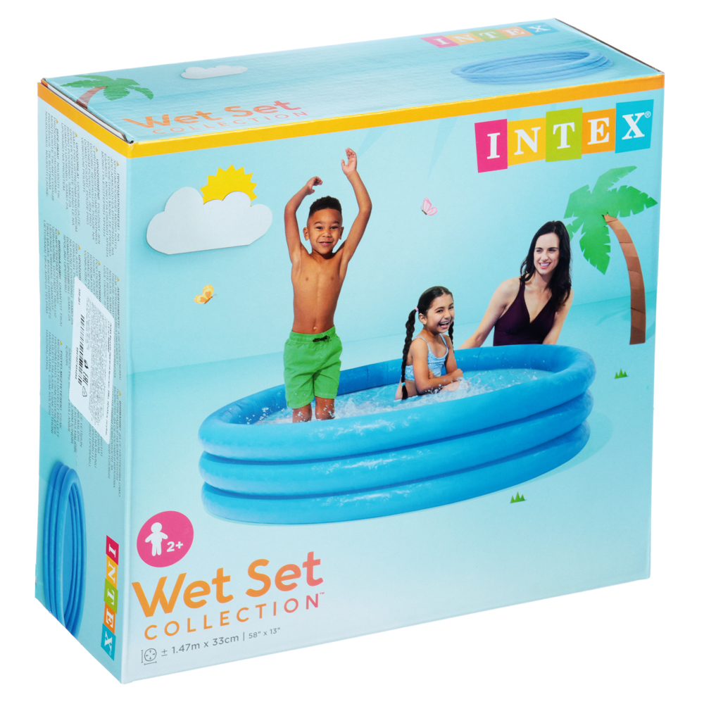 INTEX Бассейн надувной Кристалл, 288л, 147x33см, голубой, от 2 лет 58426NP, арт.№ 359-291