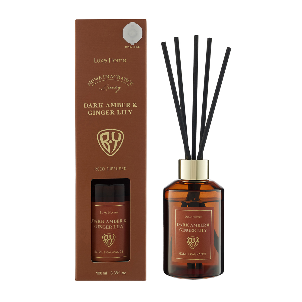 BY Диффузор Luxe Home, 100 мл. White Musk&Warm Vanilla,Black leather,Velvet Rose,Dark Amber, арт.№ 412-223