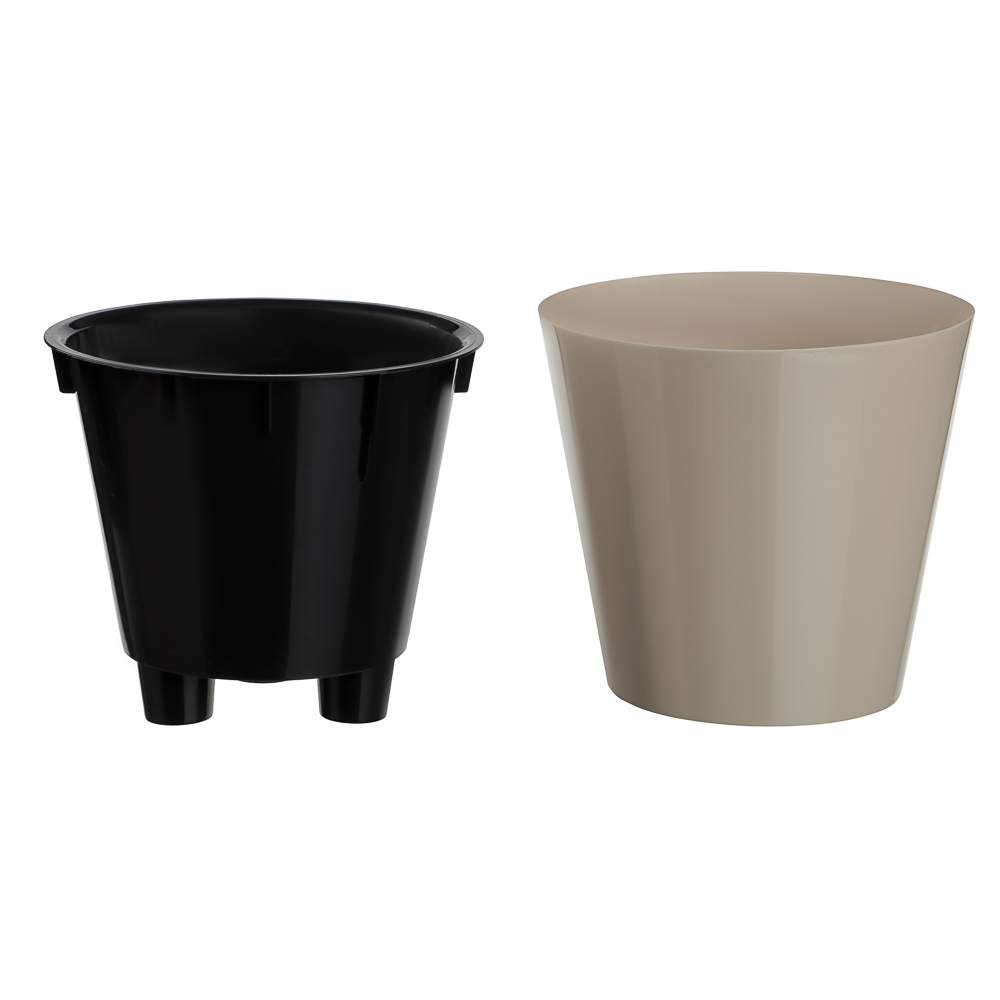 Горшок для цветов "Rosemary" D200мм, 4л с дренажной вставкой, микс цветов, арт.№ 164-427