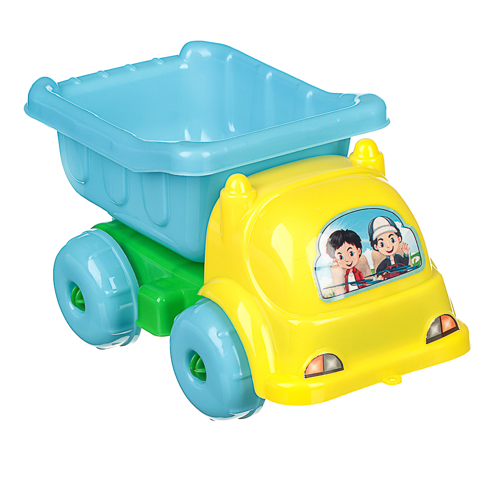 ИГРОЛЕНД Машинка игрушечная в сетке, пластик, 8x14,8x7,5 см, 4 дизайна, для детей 3+, арт.№ 292-458