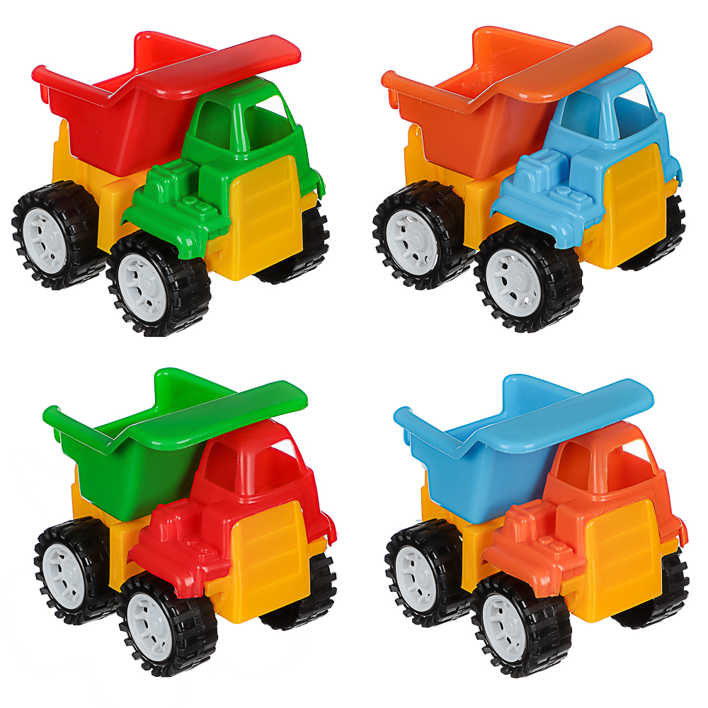 ИГРОЛЕНД Самосвал-камазик игрушечный в сетке, пластик, 9x11,5x11 см, 4 дизайна, для детей 3+, арт.№ 292-459