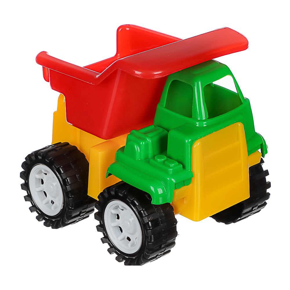 ИГРОЛЕНД Самосвал-камазик игрушечный в сетке, пластик, 9x11,5x11 см, 4 дизайна, для детей 3+, арт.№ 292-459