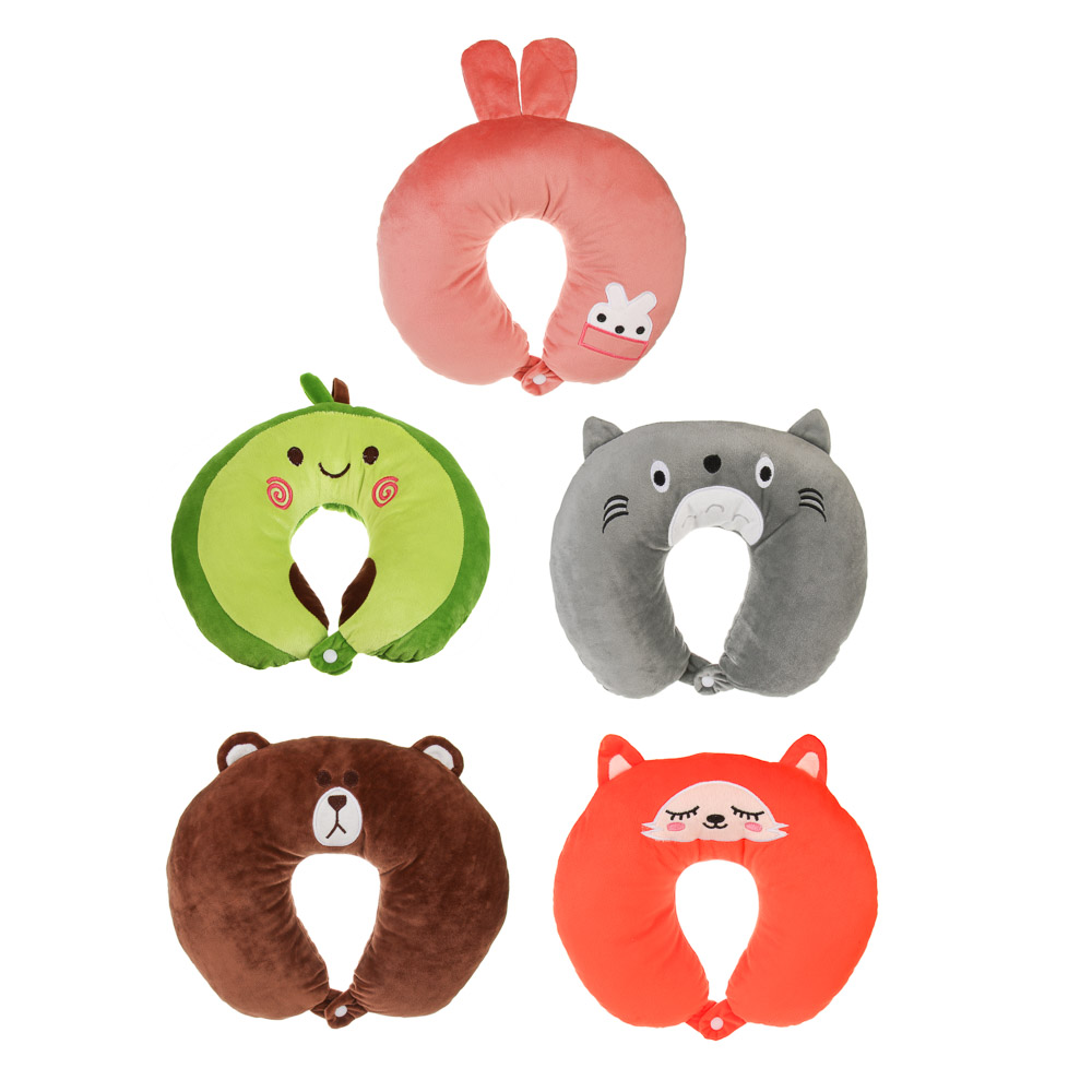 Подушка дорожная тм ЕРМАК, микс цветов, арт.№ 732-203