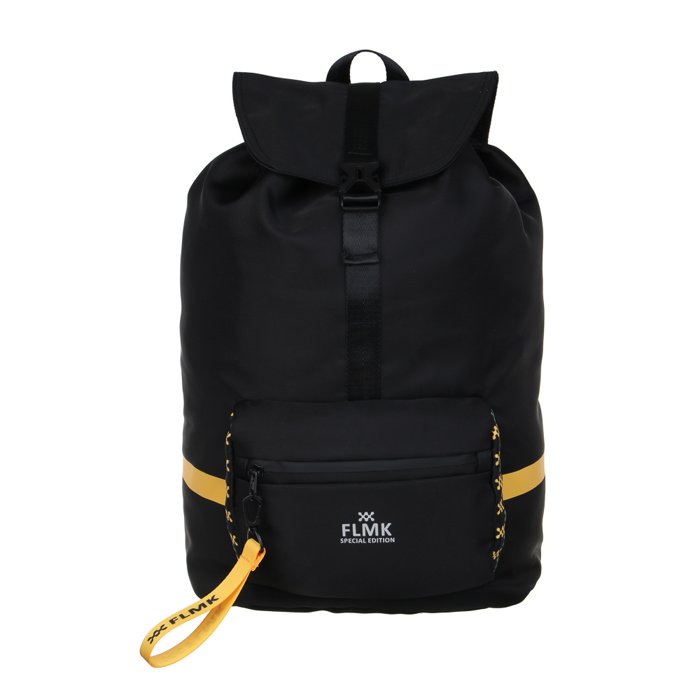 Рюкзак универсальный  37х28х16см, 1 отд.на завязке, клапан на пласт.застежке, 1 карм., нейлон, черн, арт.№ 555-025