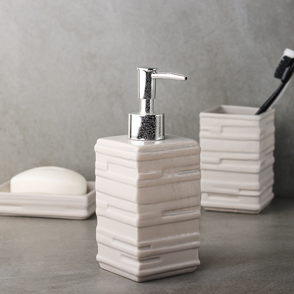 BY Дозатор для жидкого мыла "Сканди", керамика, 2 цвета, арт.№ 463-143