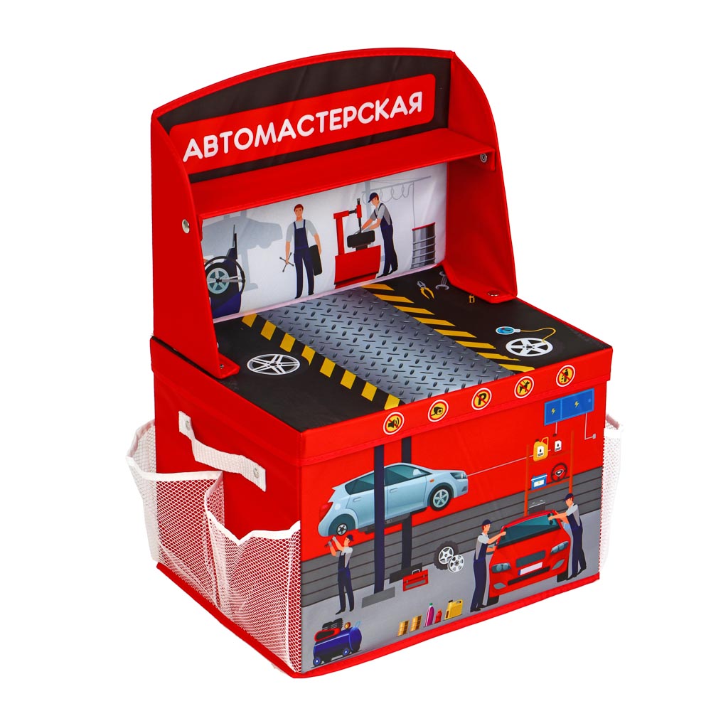 ИГРОЛЕНД Бокс модульный для хранения игрушек, полиэстер, картон, 40х30х28см, 2 дизайна, арт.№ 275-056