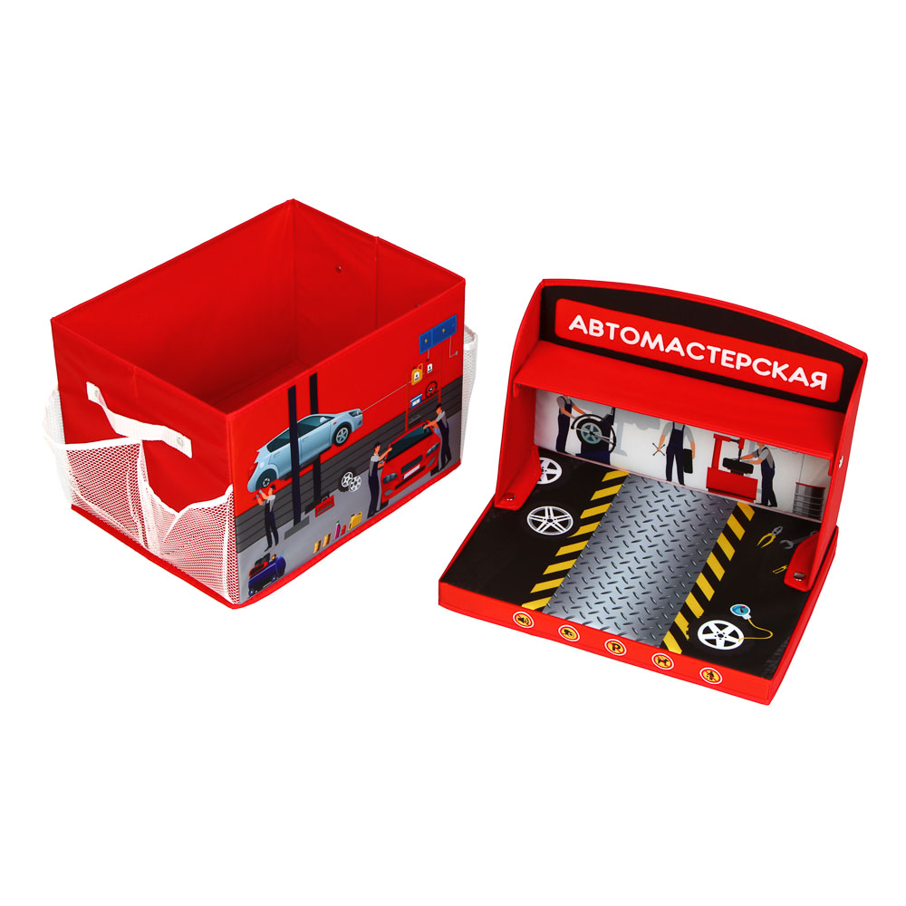 ИГРОЛЕНД Бокс модульный для хранения игрушек, полиэстер, картон, 40х30х28см, 2 дизайна, арт.№ 275-056