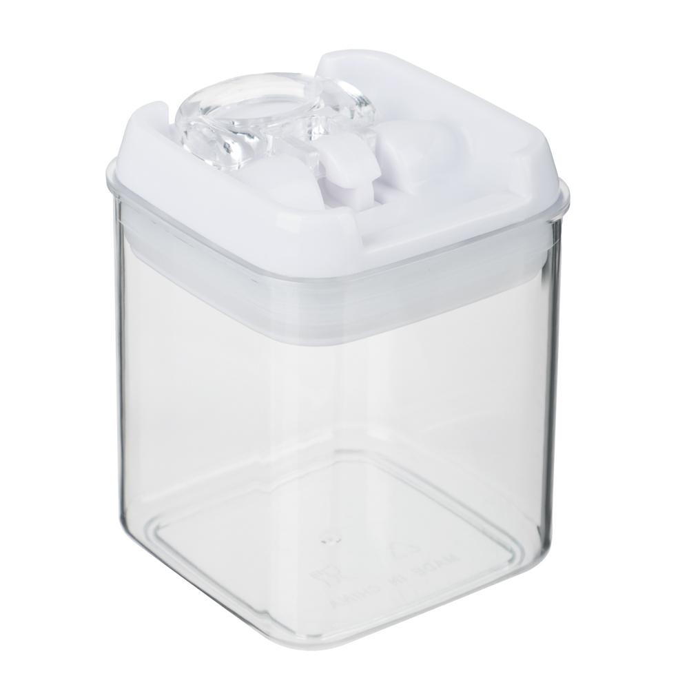 Банка для сыпучих продуктов, тм VETTA, Миндаль, 300мл квадратная, пластик, арт.№ 861-526